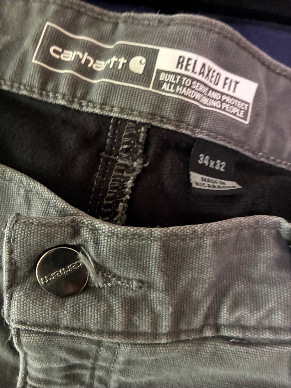 Carhartt canvas knit lined work pants - Picture 4 of 6